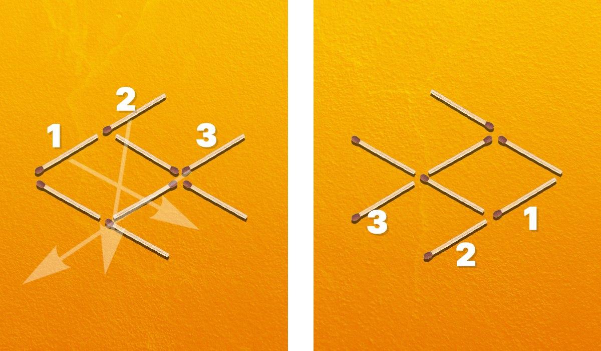 Három gyufát kell mozgatnod, hogy a halat jobbra fordítsd / Moje kollázs